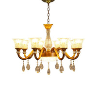 3/6/8-Head Bell Shaped Hanging Chandelier Gold Finish - Rebooters