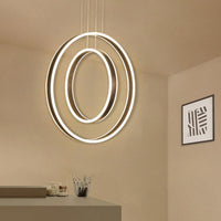 23.5"/31.5" Dia Rings Acrylic Chandelier Minimalist LED Light - Rebooters