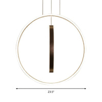 23.5"/31.5" Dia Rings Acrylic Chandelier Minimalist LED Light - Rebooters