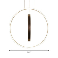 23.5"/31.5" Dia Rings Acrylic Chandelier Minimalist LED Light - Rebooters