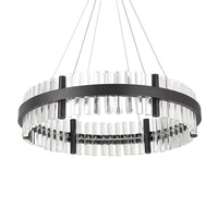 16"/23.5" Wide Round Pendant Chandelier Modern Crystal Lamp - Rebooters