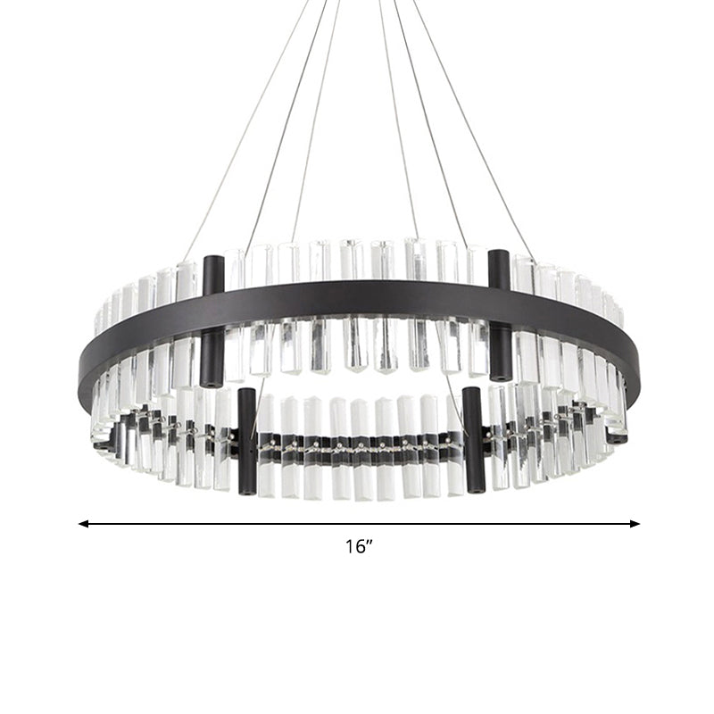 16"/23.5" Wide Round Pendant Chandelier Modern Crystal Lamp - Rebooters