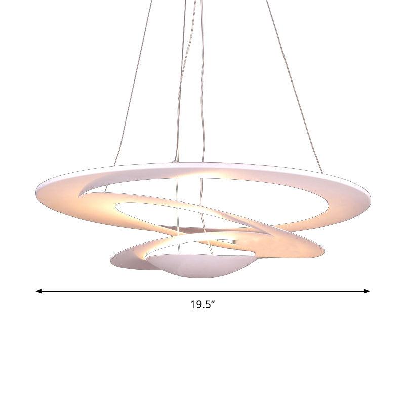 19.5/25.5"/31.5" Wide Spiral Ceiling Light White Chandelier - Rebooters