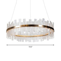 1/2 Lights Living Room Chandelier Lighting with Drum Crystal Shade - Rebooters