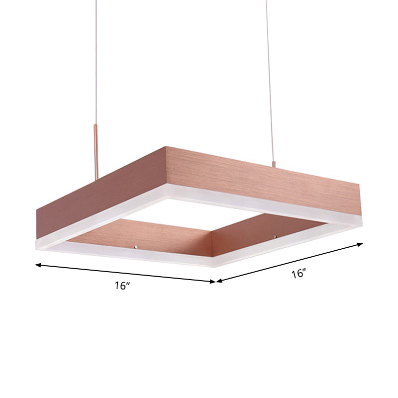 1/2/3-Light Bedroom Chandelier Rose Gold Acrylic Shade - Rebooters