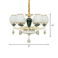 6 Heads Ceiling Chandelier Traditional Living Room Pendant Lighting - Rebooters