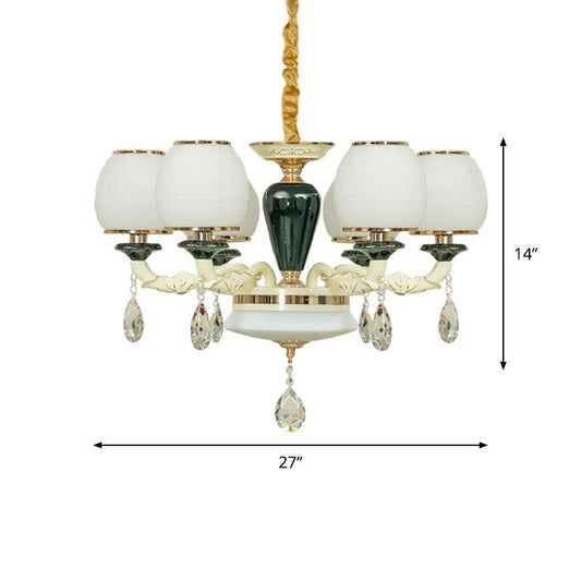 6 Heads Ceiling Chandelier Traditional Living Room Pendant Lighting - Rebooters