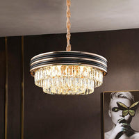 18"/21.5" W Black 9/11-Head Drop Lamp Chandelier Pendant - Rebooters