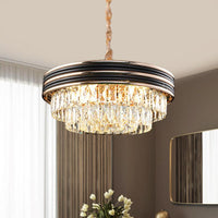18"/21.5" W Black 9/11-Head Drop Lamp Chandelier Pendant - Rebooters