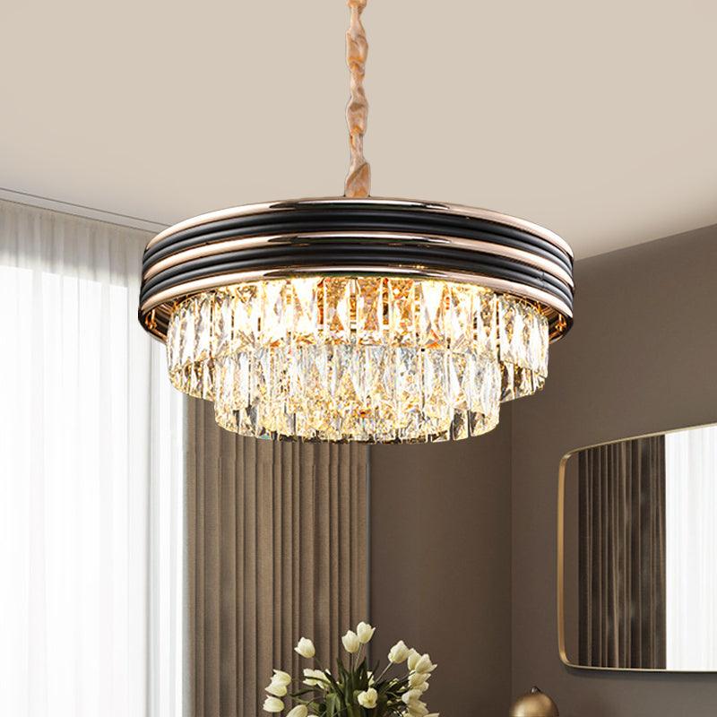 18"/21.5" W Black 9/11-Head Drop Lamp Chandelier Pendant - Rebooters