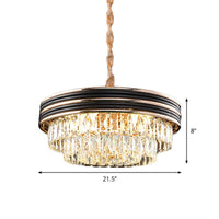 18"/21.5" W Black 9/11-Head Drop Lamp Chandelier Pendant - Rebooters