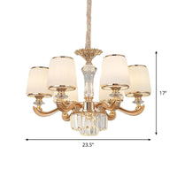 6/8-Light Ceiling Chandelier Traditional Parlor Lamp Gold - Rebooters