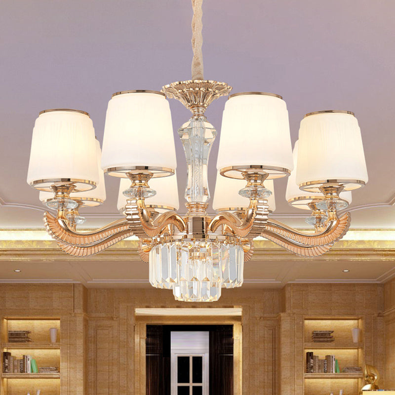6/8-Light Ceiling Chandelier Traditional Parlor Lamp Gold - Rebooters
