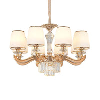 6/8-Light Ceiling Chandelier Traditional Parlor Lamp Gold - Rebooters