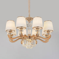 6/8-Light Ceiling Chandelier Traditional Parlor Lamp Gold - Rebooters