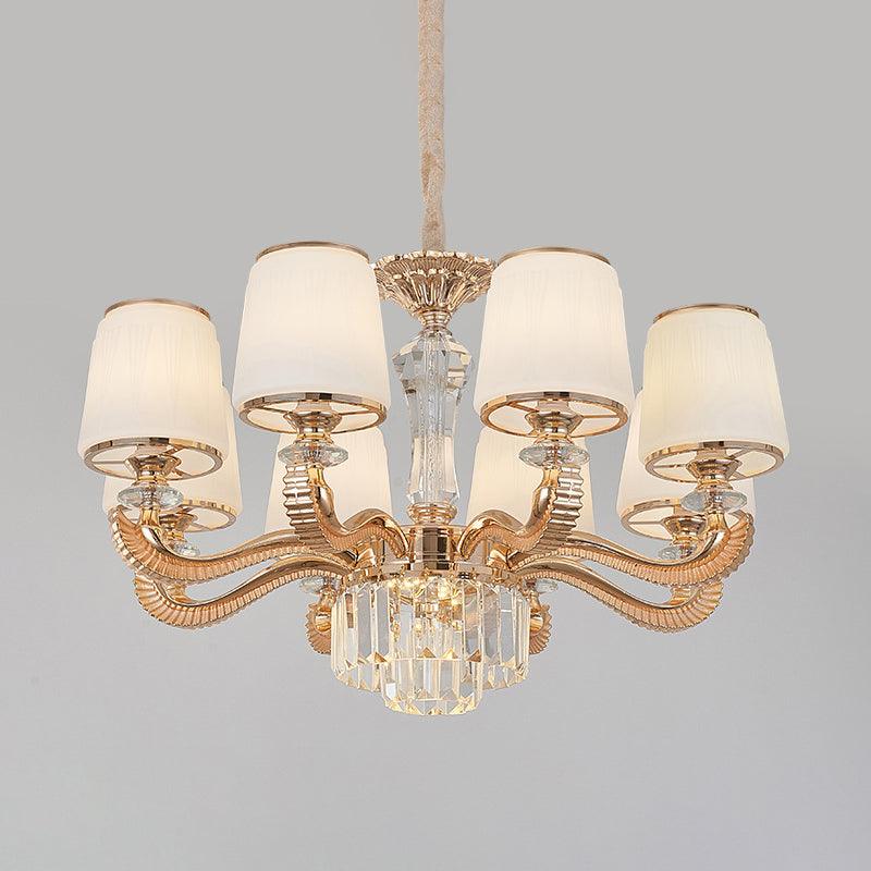 6/8-Light Ceiling Chandelier Traditional Parlor Lamp Gold - Rebooters