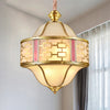 Double Bell Porch Chandelier Light Colonialist Milky Glass - Rebooters