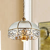 Prismatic Glass Gold Chandelier Lamp Scalloped 7-Bulb Light - Rebooters