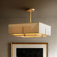 Beige 4 Bulbs Pendant Chandelier Colonialism Light Fixture - Rebooters