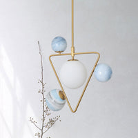 4-Head Loft House Chandelier Mid Century Gold Pendant Lamp - Rebooters