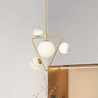 4-Head Loft House Chandelier Mid Century Gold Pendant Lamp - Rebooters