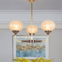 Ball Frosted Glass Ceiling Chandelier Colonial 3/6 Heads - Rebooters