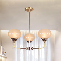 Ball Frosted Glass Ceiling Chandelier Colonial 3/6 Heads - Rebooters