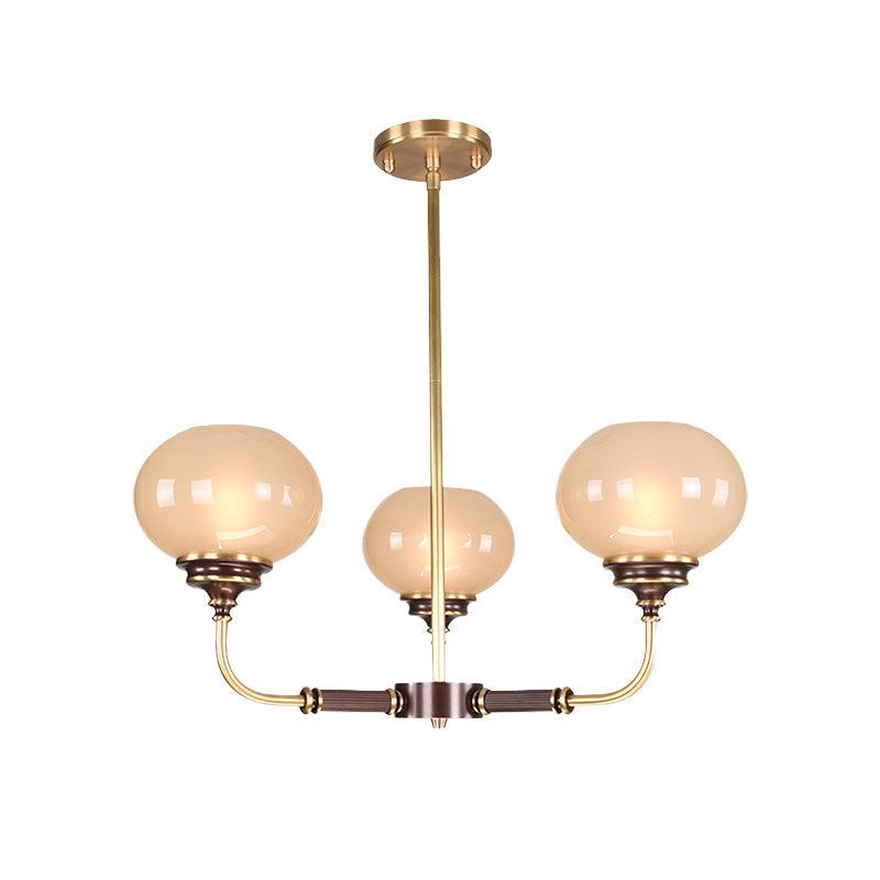 Ball Frosted Glass Ceiling Chandelier Colonial 3/6 Heads - Rebooters