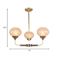 Ball Frosted Glass Ceiling Chandelier Colonial 3/6 Heads - Rebooters