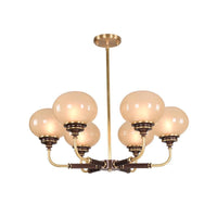 Ball Frosted Glass Ceiling Chandelier Colonial 3/6 Heads - Rebooters