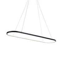 19.5"/27.5" W Dining Room LED Chandelier Minimalism Black Pendant Light - Rebooters