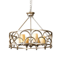 8 Lights Marble Pendant Chandelier Traditional Gold Lamp - Rebooters