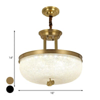 12 Inch 16 Inch W Gold Black Bowl Pendant Chandelier - Rebooters