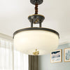 12 Inch 16 Inch W Gold Black Bowl Pendant Chandelier - Rebooters