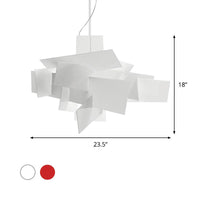 Artistry Spliced Acrylic Drop Pendant 2 Bulbs Ceiling Light - Rebooters