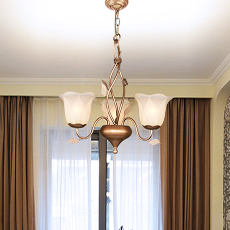Coffee 3/6/8 Bulbs Chandelier Lamp Vintage Frosted Glass Ceiling Light - Rebooters