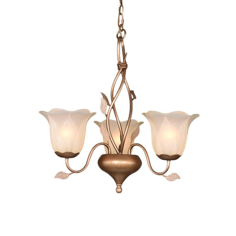 Coffee 3/6/8 Bulbs Chandelier Lamp Vintage Frosted Glass Ceiling Light - Rebooters