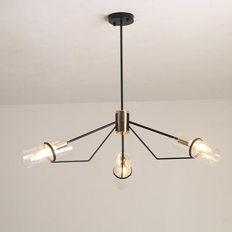 Sputnik Clear/Smoke Glass Chandelier Industrial 3/6 Heads Light - Rebooters