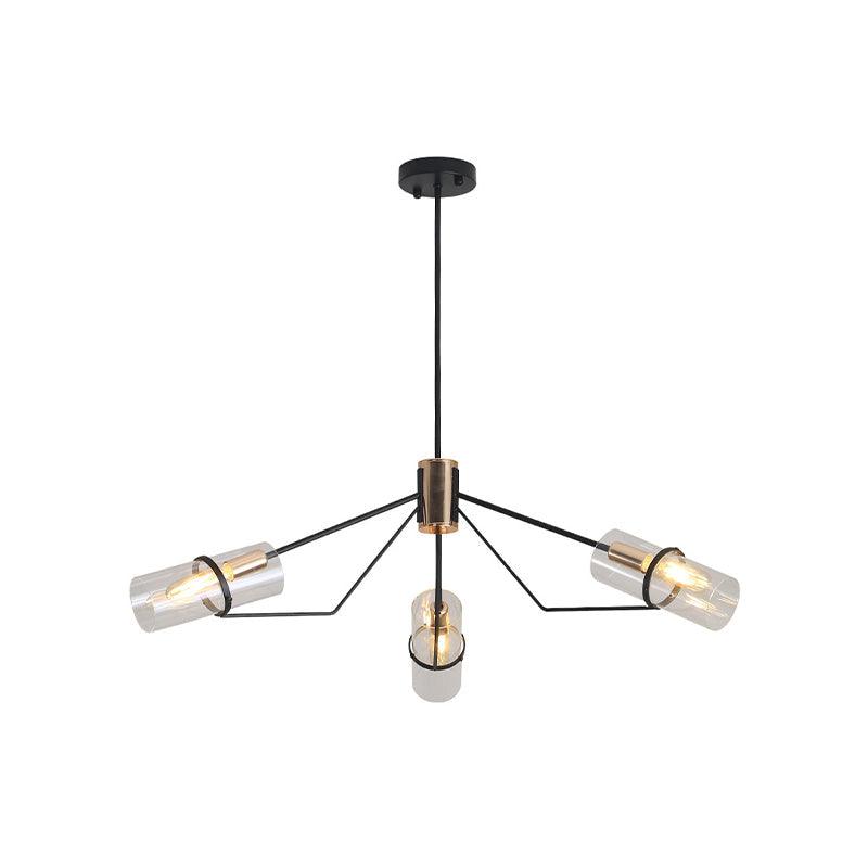 Sputnik Clear/Smoke Glass Chandelier Industrial 3/6 Heads Light - Rebooters