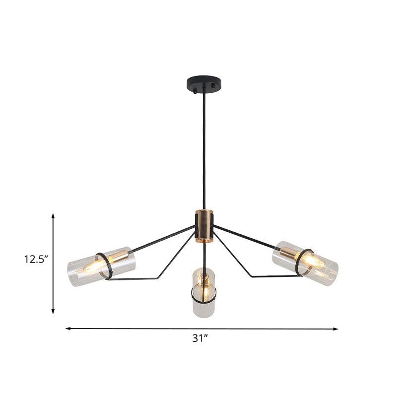 Sputnik Clear/Smoke Glass Chandelier Industrial 3/6 Heads Light - Rebooters