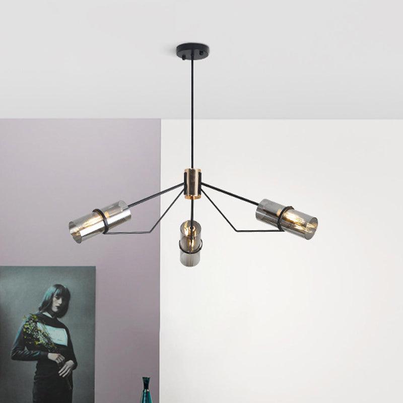 Sputnik Clear/Smoke Glass Chandelier Industrial 3/6 Heads Light - Rebooters