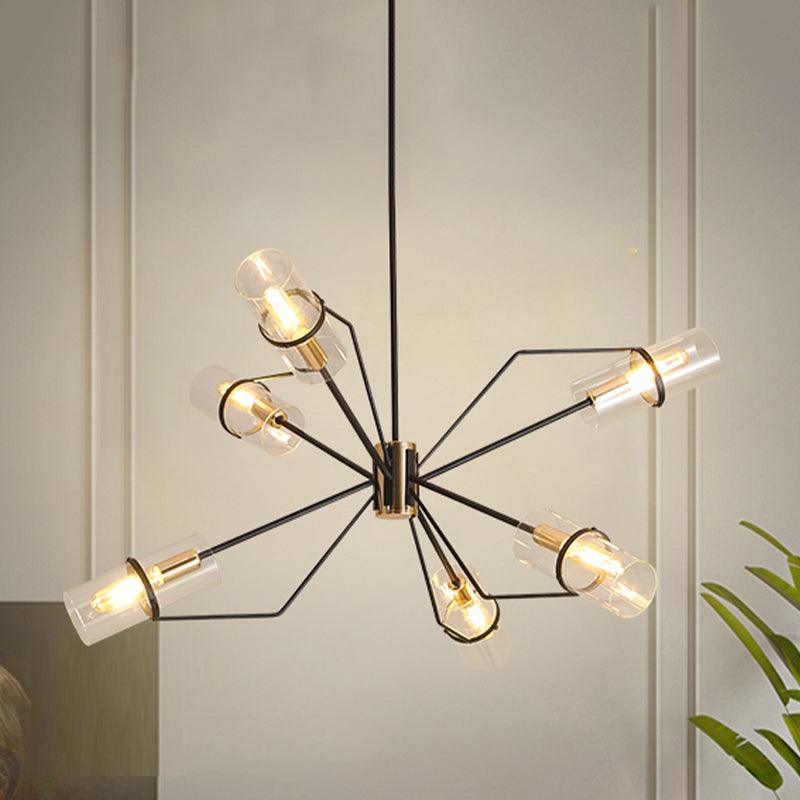 Sputnik Clear/Smoke Glass Chandelier Industrial 3/6 Heads Light - Rebooters