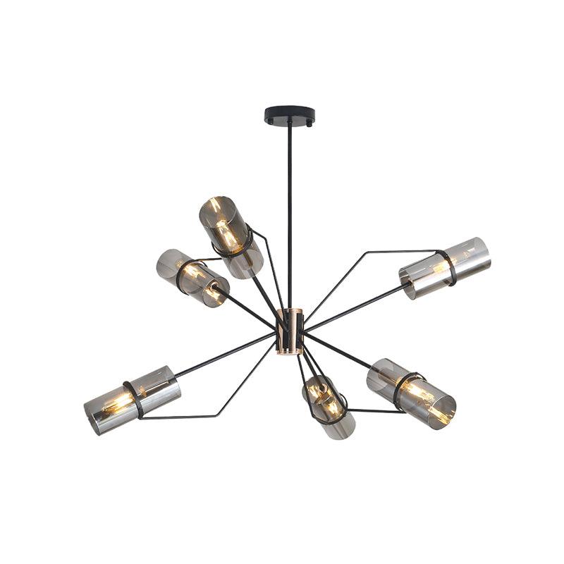 Sputnik Clear/Smoke Glass Chandelier Industrial 3/6 Heads Light - Rebooters