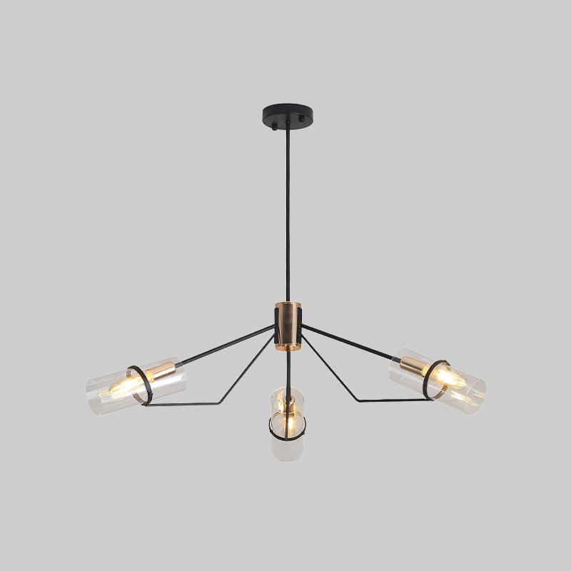 Sputnik Clear/Smoke Glass Chandelier Industrial 3/6 Heads Light - Rebooters
