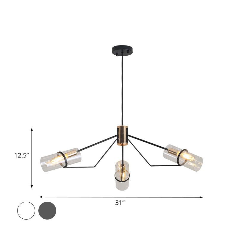 Sputnik Clear/Smoke Glass Chandelier Industrial 3/6 Heads Light - Rebooters