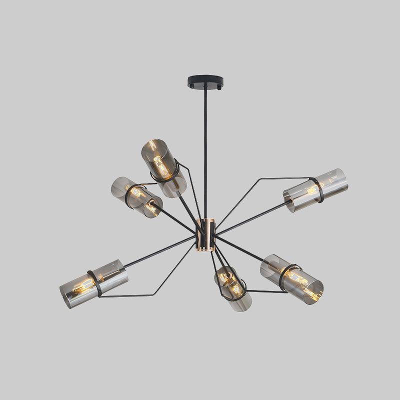 Sputnik Clear/Smoke Glass Chandelier Industrial 3/6 Heads Light - Rebooters