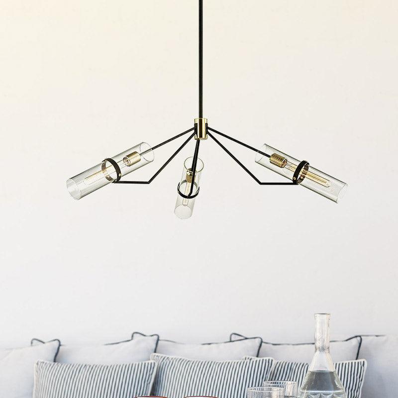 Sputnik Clear/Smoke Glass Chandelier Industrial 3/6 Heads Light - Rebooters