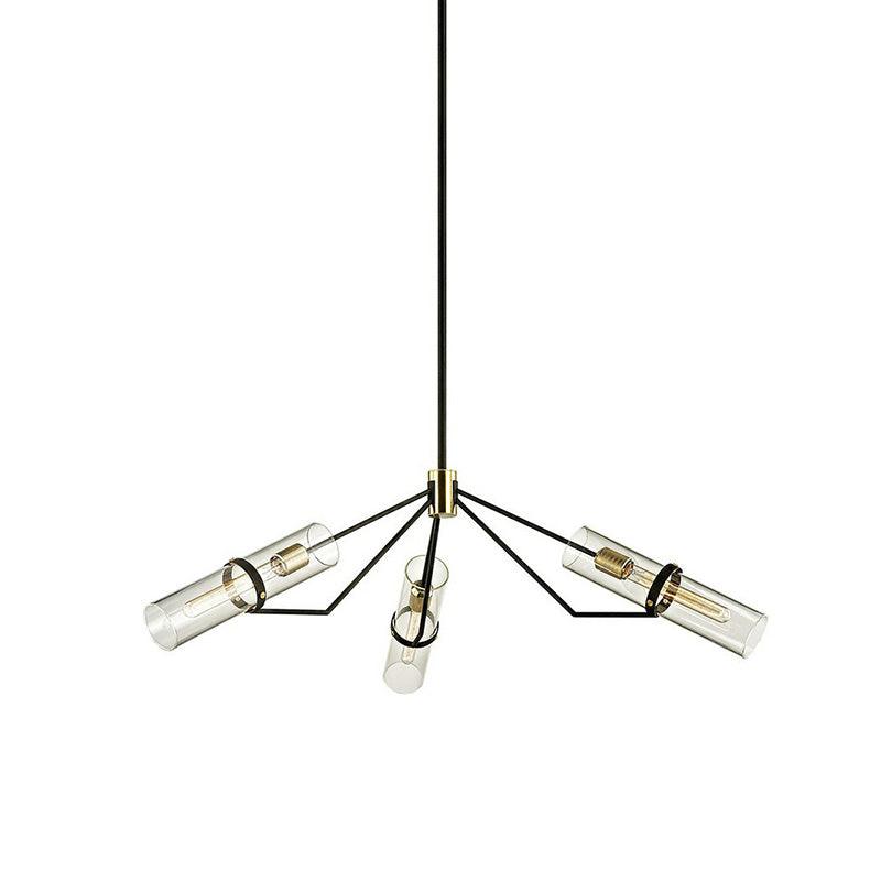 Sputnik Clear/Smoke Glass Chandelier Industrial 3/6 Heads Light - Rebooters