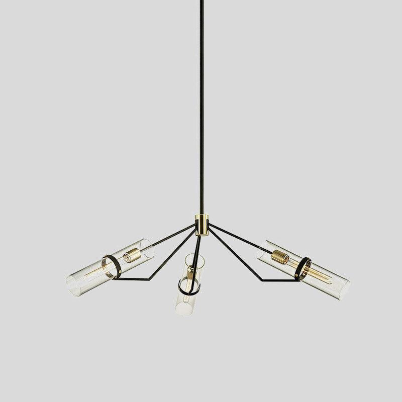 Sputnik Clear/Smoke Glass Chandelier Industrial 3/6 Heads Light - Rebooters
