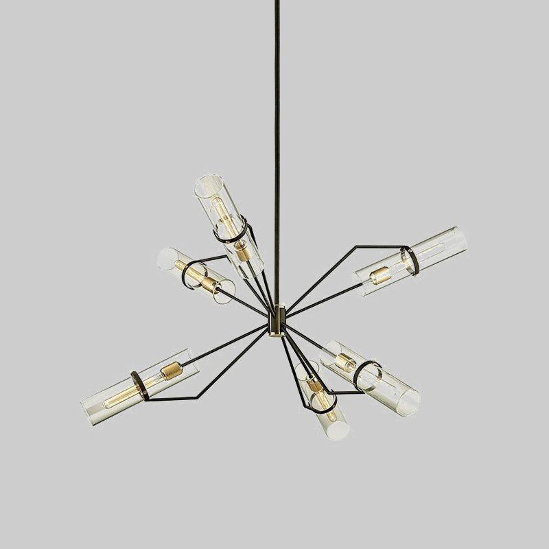 Sputnik Clear/Smoke Glass Chandelier Industrial 3/6 Heads Light - Rebooters